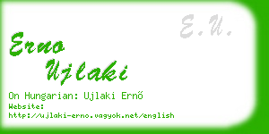 erno ujlaki business card