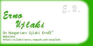 erno ujlaki business card